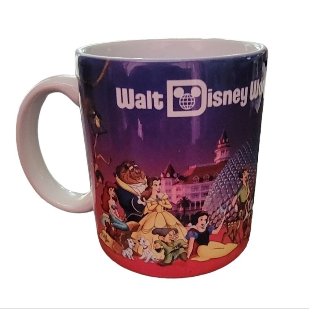 Vintage Walt Disney World  V I P Mug Cup Princess Peter Pan Mickey Mouse *